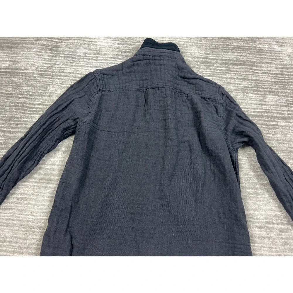 Carbon 2 Cobalt Shirt Mens Large Gray Button Up Knit Cotton Long Sleeve - Picture 10 of 11